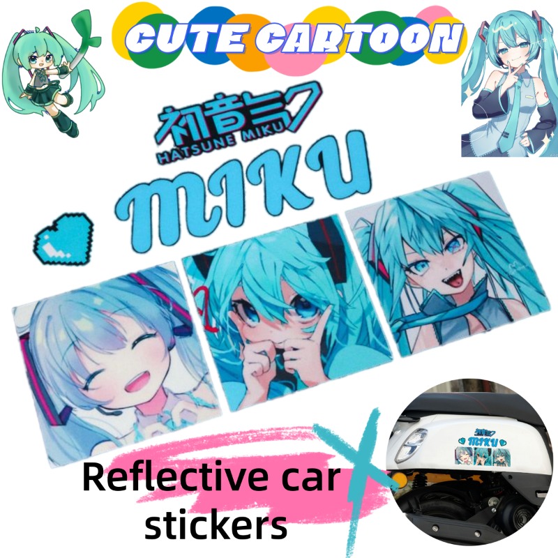 Car Accessories In Japan - Nuevas Pegatinas Reflectantes Creativas de Hatsune