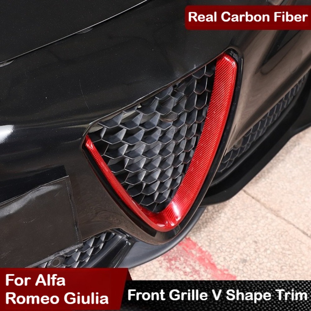 Car Accessories Racing - Embellecedor de rejilla de fibra de