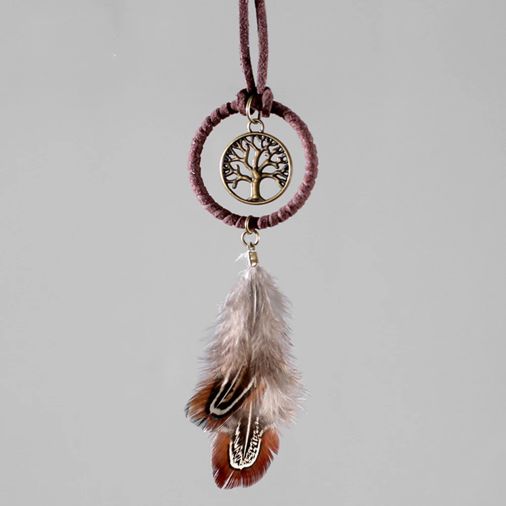 Car Accessories Mirror Hanging - Adorno colgante para coche, atrapasueños, pluma