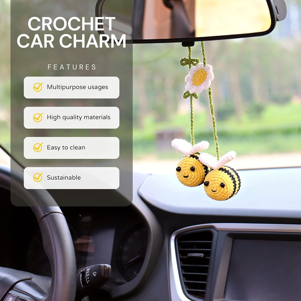 Lindo Colgante de Abeja Tejida - Car Accessories Mirror Hanging reseña y precio