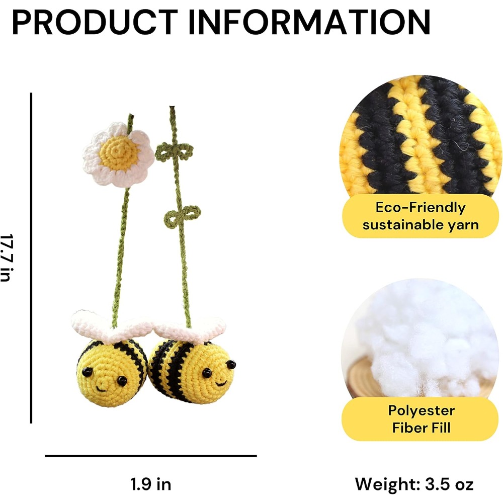Lindo Colgante de Abeja Tejida - Car Accessories Mirror Hanging reseña y precio