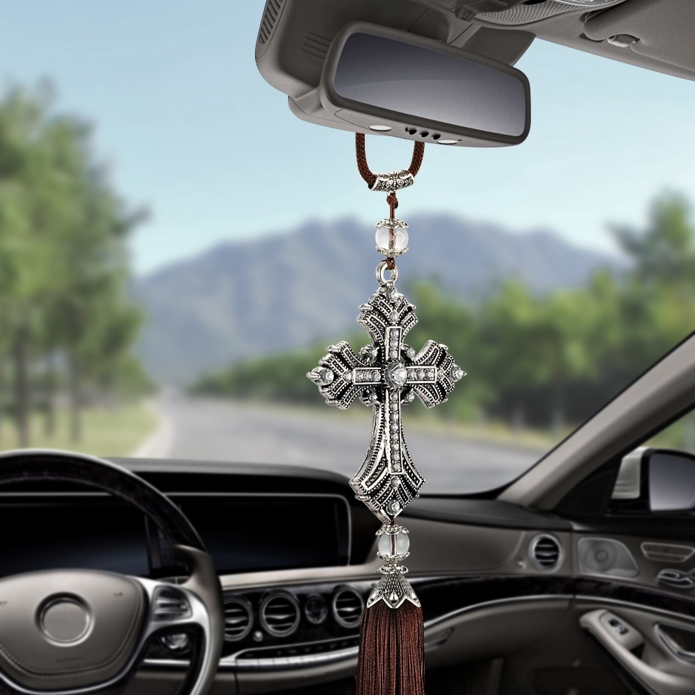 Colgante de coche con cruz de  - Car Accessories Mirror Hanging reseña y precio