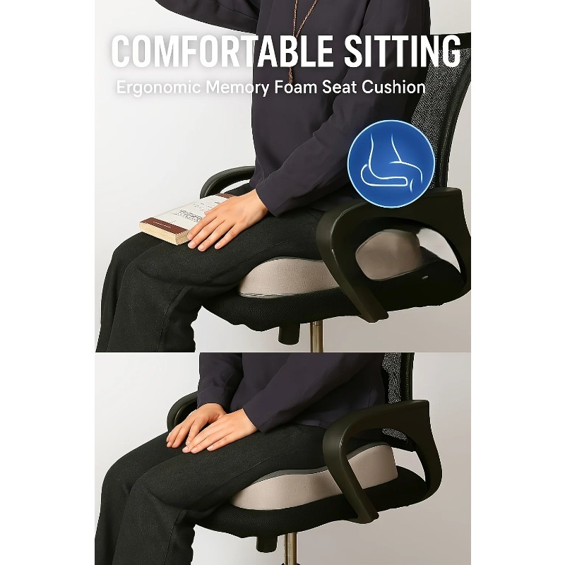 1 Cojín Ergonómico de Espuma V - Car Seat Cushion Memory Foam reseña y precio