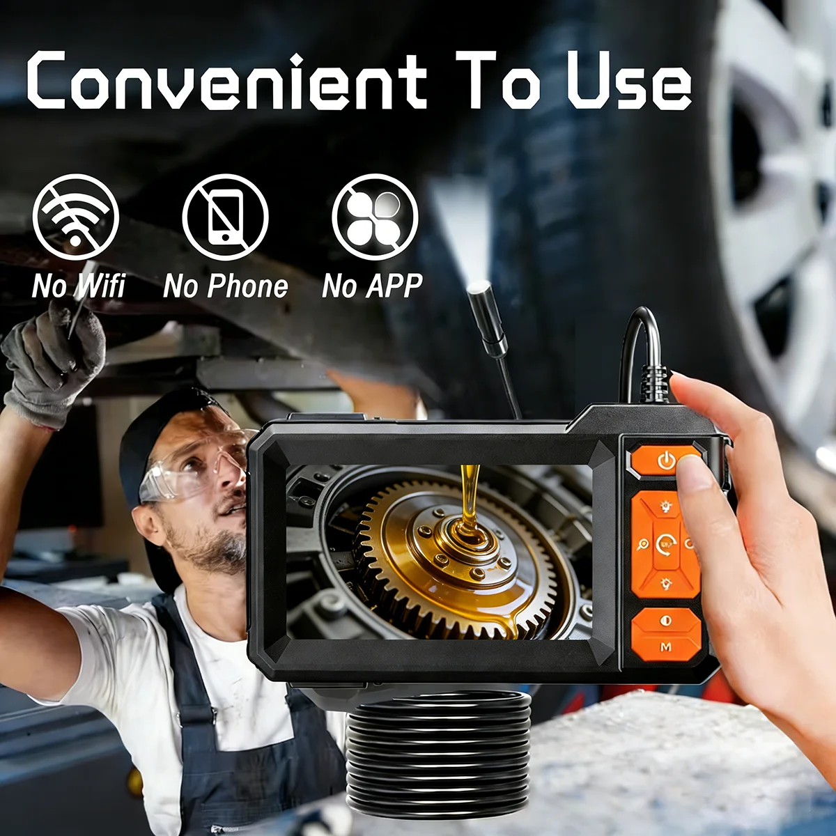 Cámara Endoscópica 1080P de 8m - Car Accessories Mirror Hanging reseña y precio
